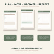 12-Week Fitness & Wellness Planner - 43-Page Printable PDF - My Store