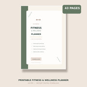12-Week Fitness & Wellness Planner - 43-Page Printable PDF - My Store